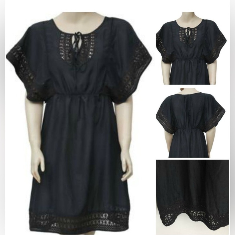 Anthropologie HD In Paris Stone Harbor‎ Sheer Kimono Coverup Dress size 14